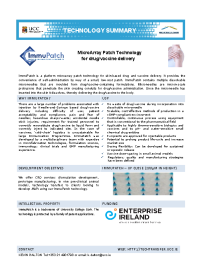 *COVID-19* MicroArray Patch Technology  for Drug/Vaccine Delivery  front page preview
                    