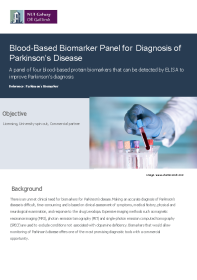 Blood-Based Biomarker Panel for Diagnosis of  Parkinson’s Disease front page preview
                    