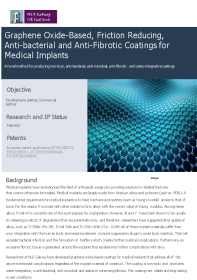Friction Reducing, Anti-bacterial and Anti-Fibrotic Coatings for Medical Implants Graphene Coatings front page preview
                    